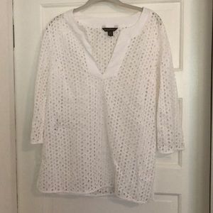 Tommy Bahama eyelet swim cover up